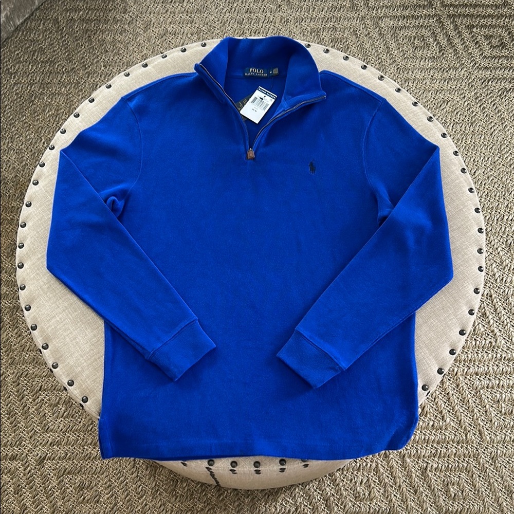 Polo Ralph Lauren Blue Quarter-Zip Pullover NWT (Men’s Size M)